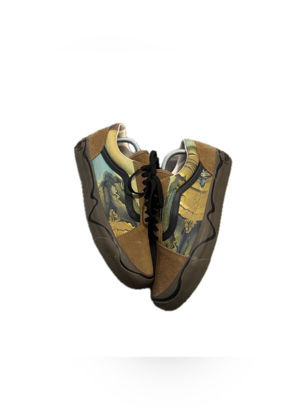 VANS MoMA Salvador Dali Art Low Top Lace Up Sneakers Brown/Multicolor